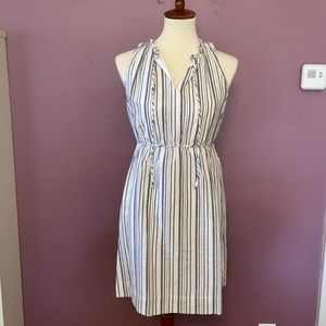 Loft Stripe Tie Waist Dress